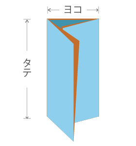 二つ折り＋巻き三つ折り