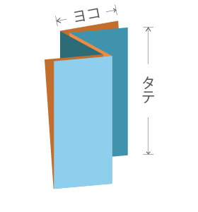 二つ折り＋外三つ折り